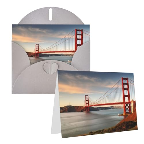 Rrtsmsgh Grußkarten Golden Gate Bridge Blanko-Grußkarten mit Umschlägen für alle Anlässe, Freundschaftskarten, Jubiläumskarten Rrtsmsgh Grußkarten Golden Gate Bridge Blanko-Grußkarten mit Umschlägen für alle Anlässe, Freundschaftskarten, Jubiläumskarten von Rrtsmsgh