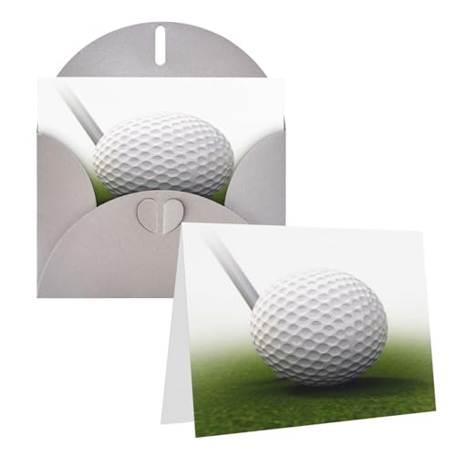 Rrtsmsgh Grußkarten Golfball Blanko Grußkarten mit Umschlägen für alle Gelegenheiten, Freundschaftskarten, Jubiläumskarten von Rrtsmsgh