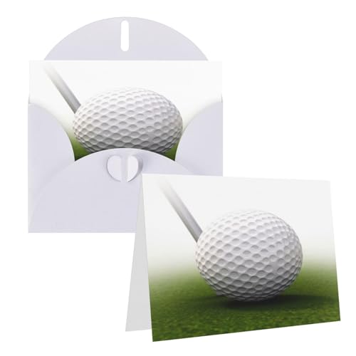 Rrtsmsgh Grußkarten Golfball Blanko Grußkarten mit Umschlägen für alle Gelegenheiten, Freundschaftskarten, Jubiläumskarten von Rrtsmsgh