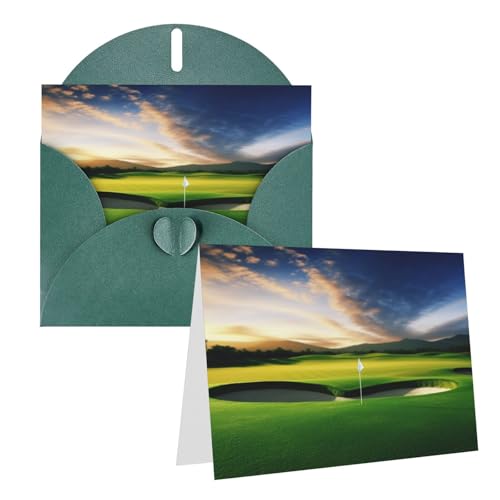 Rrtsmsgh Grußkarten Golfplatz, blanko, Grußkarten mit Umschlägen für alle Anlässe, Freundschaftskarten, Jubiläumskarten von Rrtsmsgh