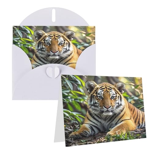 Rrtsmsgh Grußkarten Großer Tiger, blanko, Grußkarten mit Umschlägen für alle Anlässe, Freundschaftskarten, Jubiläumskarten von Rrtsmsgh