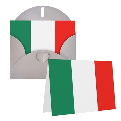 Rrtsmsgh Grußkarten Italien-Flagge, blanko, Grußkarten mit Umschlägen für alle Anlässe, Freundschaftskarten, Jubiläumskarten von Rrtsmsgh