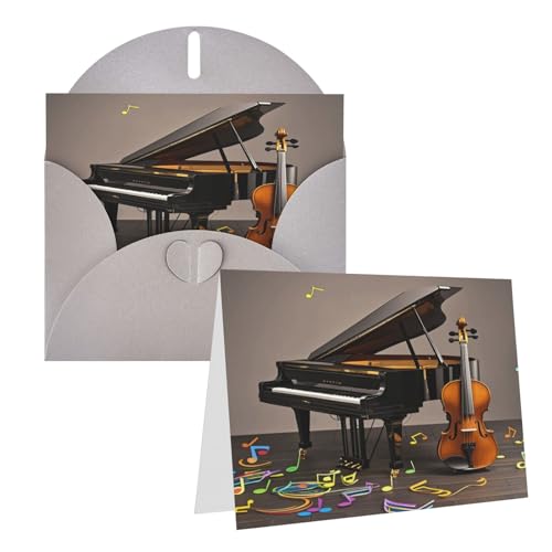 Rrtsmsgh Grußkarten Klavier Violine Musiknoten Blanko Grußkarten mit Umschlägen für alle Anlässe Karten Freundschaft Jahrestag Karten Rrtsmsgh Grußkarten Klavier Violine Musiknoten Blanko Grußkarten mit Umschlägen für alle Anlässe Karten Freundschaft Jahrestag Karten von Rrtsmsgh