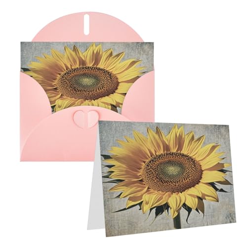 Rrtsmsgh Grußkarten Retro Sonnenblume Blanko Grußkarten mit Umschlägen für alle Anlässe Karten Freundschaft Jahrestag Karten Rrtsmsgh Grußkarten Retro Sonnenblume Blanko Grußkarten mit Umschlägen für alle Anlässe Karten Freundschaft Jahrestag Karten von Rrtsmsgh