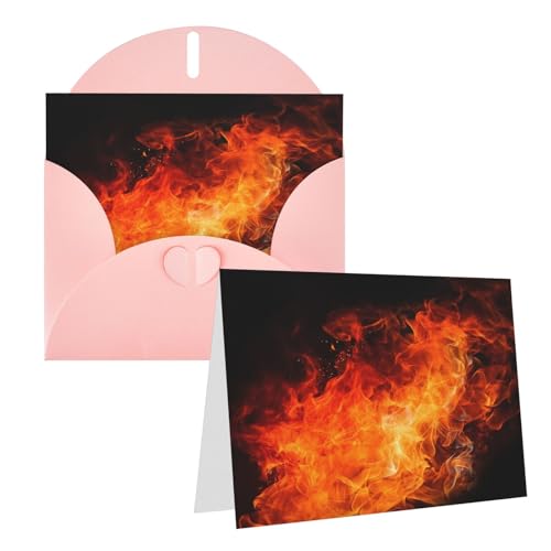 Rrtsmsgh Grußkarten Roaring Flame Blanko-Grußkarten mit Umschlägen für alle Anlässe, Freundschaftskarten, Jubiläumskarten Rrtsmsgh Grußkarten Roaring Flame Blanko-Grußkarten mit Umschlägen für alle Anlässe, Freundschaftskarten, Jubiläumskarten von Rrtsmsgh