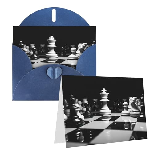 Rrtsmsgh Grußkarten Schwarz und Weiß Schach Blanko Grußkarten mit Umschlägen für alle Gelegenheitskarten, Freundschafts-Jubiläumskarten Rrtsmsgh Grußkarten Schwarz und Weiß Schach Blanko Grußkarten mit Umschlägen für alle Gelegenheitskarten, Freundschafts-Jubiläumskarten von Rrtsmsgh