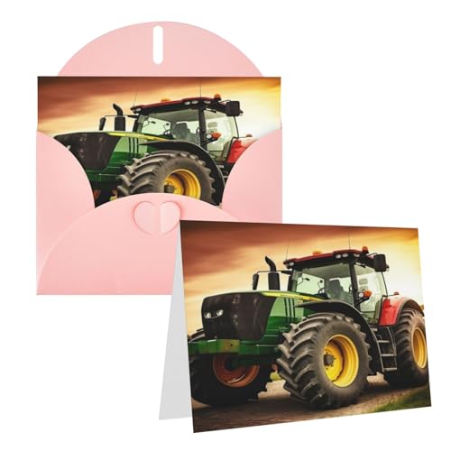 Rrtsmsgh Grußkarten Traktor-Thema, blanko, Grußkarten mit Umschlägen für alle Anlässe, Freundschaftskarten, Jubiläumskarten Rrtsmsgh Grußkarten Traktor-Thema, blanko, Grußkarten mit Umschlägen für alle Anlässe, Freundschaftskarten, Jubiläumskarten von Rrtsmsgh