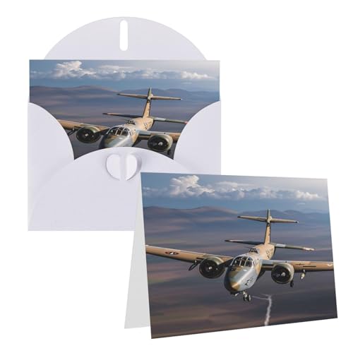 Rrtsmsgh Grußkarten US Army Flugzeug Blanko Grußkarten mit Umschlägen für alle Gelegenheiten, Freundschaftskarten, Jubiläumskarten von Rrtsmsgh