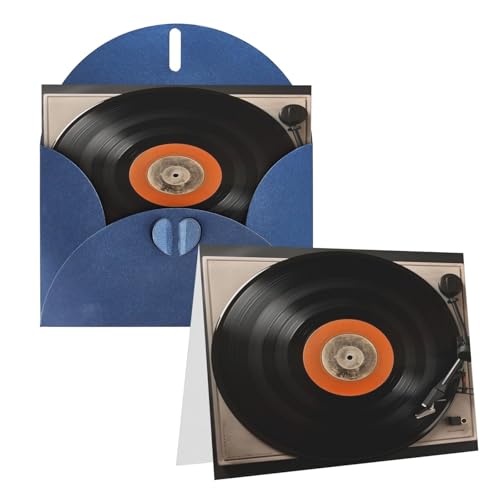 Rrtsmsgh Grußkarten Vintage Vinyl-Schallplatte Blanko-Grußkarten mit Umschlägen für alle Anlässe, Freundschaftskarten, Jubiläumskarten Rrtsmsgh Grußkarten Vintage Vinyl-Schallplatte Blanko-Grußkarten mit Umschlägen für alle Anlässe, Freundschaftskarten, Jubiläumskarten von Rrtsmsgh