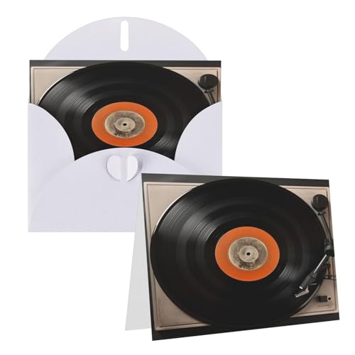 Rrtsmsgh Grußkarten Vintage Vinyl-Schallplatte Blanko-Grußkarten mit Umschlägen für alle Anlässe, Freundschaftskarten, Jubiläumskarten Rrtsmsgh Grußkarten Vintage Vinyl-Schallplatte Blanko-Grußkarten mit Umschlägen für alle Anlässe, Freundschaftskarten, Jubiläumskarten von Rrtsmsgh