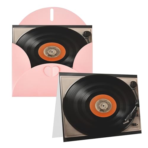 Rrtsmsgh Grußkarten Vintage Vinyl-Schallplatte Blanko-Grußkarten mit Umschlägen für alle Anlässe, Freundschaftskarten, Jubiläumskarten Rrtsmsgh Grußkarten Vintage Vinyl-Schallplatte Blanko-Grußkarten mit Umschlägen für alle Anlässe, Freundschaftskarten, Jubiläumskarten von Rrtsmsgh