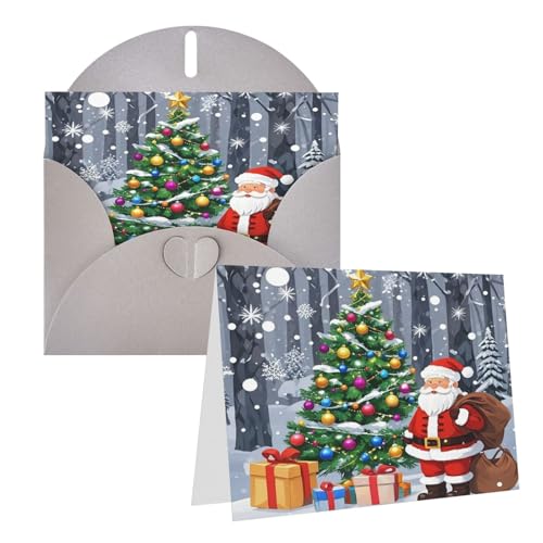 Rrtsmsgh Grußkarten Weihnachten Weihnachtsmann Blanko Grußkarten mit Umschlägen für alle Anlässe Karten Freundschaft Jahrestag Karten von Rrtsmsgh