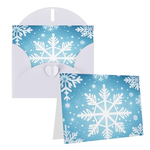 Rrtsmsgh Grußkarten Winter Schneeflocke Blanko Grußkarten mit Umschlägen für alle Anlässe Karten Freundschaft Jahrestag Karten von Rrtsmsgh