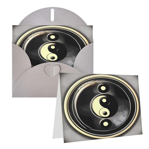 Rrtsmsgh Grußkarten mit Yin-Yang-Muster, Blanko-Grußkarten mit Umschlägen für alle Anlässe, Freundschaftskarten, Jahrestagskarten Rrtsmsgh Grußkarten mit Yin-Yang-Muster, Blanko-Grußkarten mit Umschlägen für alle Anlässe, Freundschaftskarten, Jahrestagskarten von Rrtsmsgh