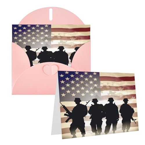 Rrtsmsgh Grußkarten zum Tag der Streitkräfte, amerikanische Blanko-Grußkarten mit Umschlägen, für alle Anlässe, Freundschaftskarten, Jubiläumskarten Rrtsmsgh Grußkarten zum Tag der Streitkräfte, amerikanische Blanko-Grußkarten mit Umschlägen, für alle Anlässe, Freundschaftskarten, Jubiläumskarten von Rrtsmsgh