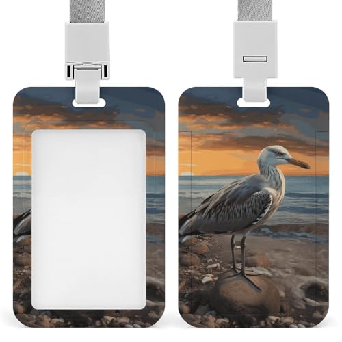 Seagull Ausweishalter Professioneller vertikaler Ausweishalter mit Umhängeband, wasserdichte Ausweis-Schutzhülle für Büro, transparenter Ausweishalter für Krankenschwestern, Ärzte, Lehrer Seagull Ausweishalter Professioneller vertikaler Ausweishalter mit Umhängeband, wasserdichte Ausweis-Schutzhülle für Büro, transparenter Ausweishalter für Krankenschwestern, Ärzte, Lehrer von Rrtsmsgh