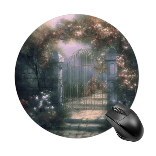 Secret Garden Mauspad, kleines Mauspad mit rutschfester Gummiunterseite, bequemes Laptop-Mauspad, rund, wasserdicht, Mauspad für Büro, Zuhause, Computer, 20 x 20 cm Secret Garden Mauspad, kleines Mauspad mit rutschfester Gummiunterseite, bequemes Laptop-Mauspad, rund, wasserdicht, Mauspad für Büro, Zuhause, Computer, 20 x 20 cm von Rrtsmsgh