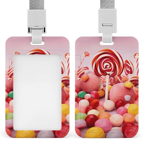 Sweet Candy Ausweishalter Professioneller vertikaler Ausweishalter mit Umhängeband, wasserdichte Ausweishülle für Büro, transparenter Ausweishalter für Krankenschwestern, Ärzte, Lehrer Sweet Candy Ausweishalter Professioneller vertikaler Ausweishalter mit Umhängeband, wasserdichte Ausweishülle für Büro, transparenter Ausweishalter für Krankenschwestern, Ärzte, Lehrer von Rrtsmsgh