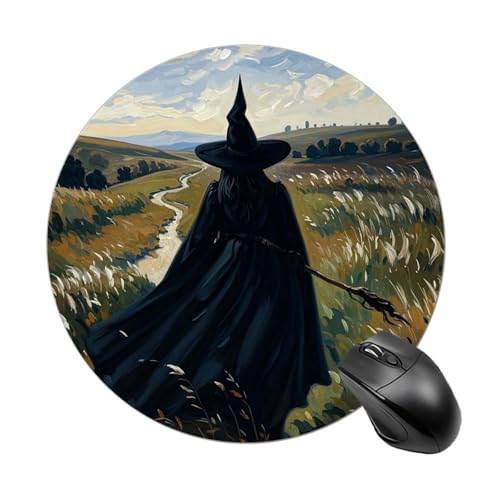 The Witch of Darkness Mauspad, kleines Mauspad mit rutschfester Gummiunterseite, bequemes Laptop-Gaming-Mauspad, rund, wasserdicht, Mauspad für Büro, Zuhause, Computer, 20 x 20 cm The Witch of Darkness Mauspad, kleines Mauspad mit rutschfester Gummiunterseite, bequemes Laptop-Gaming-Mauspad, rund, wasserdicht, Mauspad für Büro, Zuhause, Computer, 20 x 20 cm von Rrtsmsgh