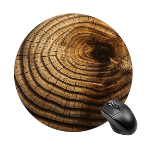 Tree Rings Mauspad, kleines Mauspad mit rutschfester Gummiunterseite, bequemes Laptop-Mauspad, rund, wasserdicht, Mauspad für Büro, Zuhause, Computer, 20 x 20 cm Tree Rings Mauspad, kleines Mauspad mit rutschfester Gummiunterseite, bequemes Laptop-Mauspad, rund, wasserdicht, Mauspad für Büro, Zuhause, Computer, 20 x 20 cm von Rrtsmsgh