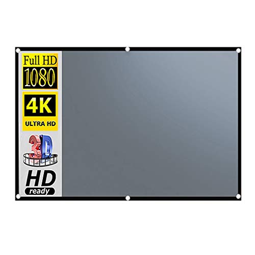 4:3 Projektor Anti-Lichtvorhang 84/100/110 Zoll Tragbare 3D HD Projektionsleinwand mit schwarzem Rand und Löchern (Größe: 50 Zoll) (213,4 cm) von Rsmmpqa