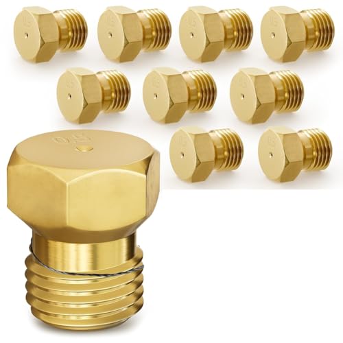 Rtauhife 10 PCs Propan zu Erdgasumwandlungs -Messingstrahldüse für Propan -LPG für Gasherde und Grills Rtauhife 10 PCs Propan zu Erdgasumwandlungs -Messingstrahldüse für Propan -LPG für Gasherde und Grills von Rtauhife