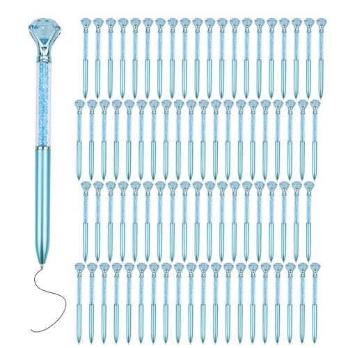 Rtauhife 60 Stück Süße Kugelschreiber in Großpackung, 1,0 mm Mittlere Spitze, Blaue Tinte, Kristalldiamant-Stift für Tagebuchschreiben, Blau Rtauhife 60 Stück Süße Kugelschreiber in Großpackung, 1,0 mm Mittlere Spitze, Blaue Tinte, Kristalldiamant-Stift für Tagebuchschreiben, Blau von Rtauhife