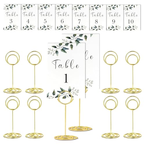 Rtauhife Elegante Goldene Tischnummernhalter - 10er-Pack Tischkarten- und Papierständer für Hochzeiten, Veranstaltungen und Partys Rtauhife Elegante Goldene Tischnummernhalter - 10er-Pack Tischkarten- und Papierständer für Hochzeiten, Veranstaltungen und Partys von Rtauhife