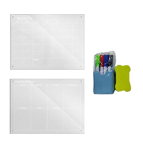 Rtauhife Magnetischer Notizblock Kalender, Acryl Wöchentlicher Monatlicher Mahlzeitenplaner, Abwischbare Tafel, Wöchentlicher Kalender für Den Kühlschrank, Nachrichtentafel, Einfach zu Benutzen, Trans Rtauhife Magnetischer Notizblock Kalender, Acryl Wöchentlicher Monatlicher Mahlzeitenplaner, Abwischbare Tafel, Wöchentlicher Kalender für Den Kühlschrank, Nachrichtentafel, Einfach zu Benutzen, Trans von Rtauhife