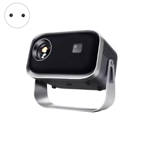 Rtauhife Mini-WiFi-Projektor mit Bluetooth 1080P, Elektrischer, Heimkino, Tragbarer Projektor, 360° Verstellbarer Ständer, Langlebig, Einfache Installation, Einfach zu Bedienen, EU-Stecker von Rtauhife