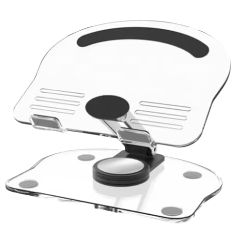 Rtauhife Tablet-Ständer Aus Acryl, 360° Drehbar, Verstellbare Telefonhalterung, Zusammenklappbar, Rutschfester Halter für 4,7-13-Ständer von Rtauhife