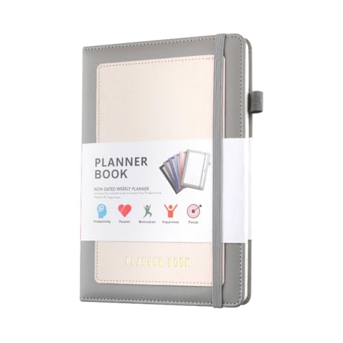 Rtauhife Wochenplaner 2024 Notizbuch mit PU-Einband, Medium (A5) Hardcover, 5,9 X 8,4, Einfach zu Bedienen, Hohe Qualität von Rtauhife