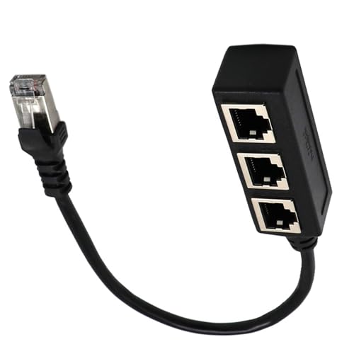 RJ45 Ethernet Splitter Kabel,1 Stecker auf 3 x Buchse LAN Adapter Netzwerk Adapter,für Cat5, Cat5e, Cat6, Cat7 von Rtinle