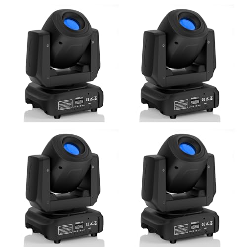 4PCS 100W Moving Head LED DJ Strahler Partylicht RGBW 3Prisma Lichteffekt 8 Farben 8 Gobos Bühnenlicht für Disco Bars Tanzfläche Hauspartys Scheinwerfer von Rtktoup