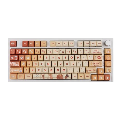 133 Tasten Mechanische Tastatur Tastenkappen Nette Bär XDA Höhe PBT Tastenkappe Sublimation Für 61/64/68/87/96/104/108 Tastaturen Mechanische Tastatur Tastenkappen Keycap Sammlung von Ruarby