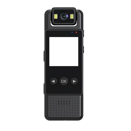 Klare Kamera Pocket Camcorder Videorecorder 1080P Videorecorder mit 180° drehbarem Objektiv 3,3 cm Bildschirmclip Design Action Kamera von Ruarby
