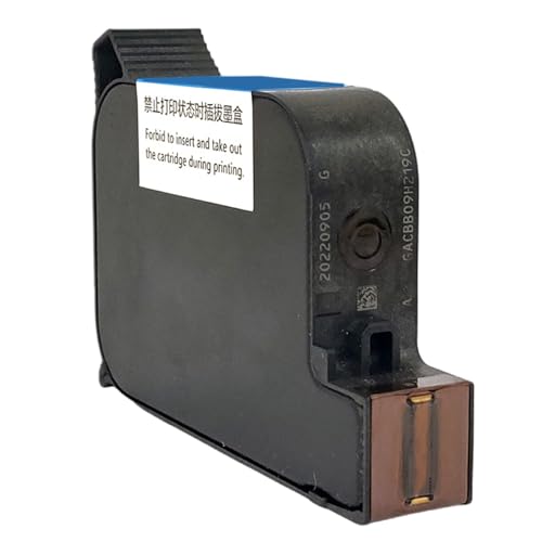 Ruarby BT2580P Schnelltrocknende Tintenpatrone für Hand-Tintenstrahldrucker, verschiedene Oberflächen, glatt, schwarz von Ruarby
