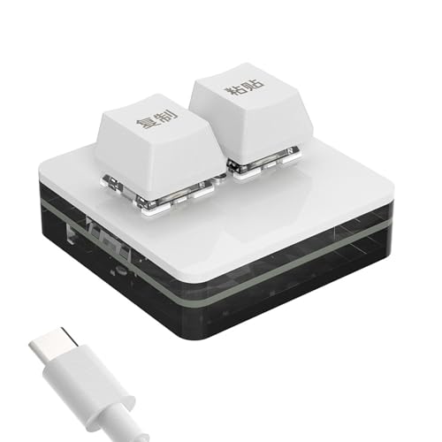 Ruarby Kleine Tastatur-Makropad-Tastatur, 2 Tasten, anpassbare Farb-Hintergrundbeleuchtung, Schalter, Programmierung für E-Sports, Spiele, Tablet, Photoshops Ruarby Kleine Tastatur-Makropad-Tastatur, 2 Tasten, anpassbare Farb-Hintergrundbeleuchtung, Schalter, Programmierung für E-Sports, Spiele, Tablet, Photoshops von Ruarby