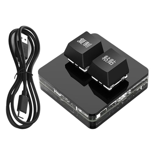 Ruarby Kleine Tastatur-Makropad-Tastatur, 2 Tasten, anpassbare Farb-Hintergrundbeleuchtung, Schalter, Programmierung für E-Sports, Spiele, Tablet, Photoshops Ruarby Kleine Tastatur-Makropad-Tastatur, 2 Tasten, anpassbare Farb-Hintergrundbeleuchtung, Schalter, Programmierung für E-Sports, Spiele, Tablet, Photoshops von Ruarby