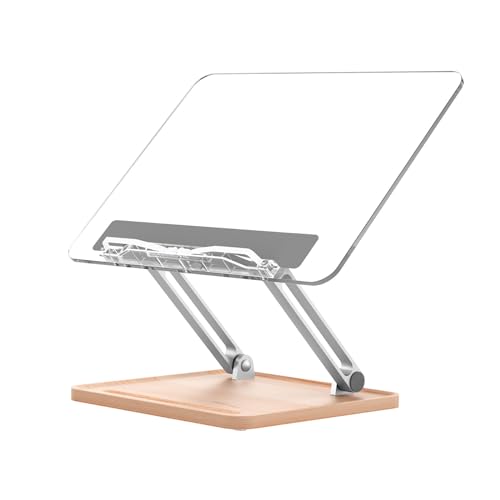 Ruarby Neues Acryl Desktop Lese Bücherregal Um 180° Verstellbare Laptop Halterung Lesepad Stütztafel Notebook Malständer Lese Tablet Ständer Büro Tablet Ständer Arbeits Tablet Ständer Arbeits Tablet von Ruarby