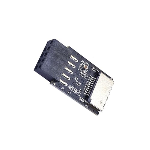 Ruarby USB 2.0 Interner Header 9-poliger auf USB C 20-poliger Frontplatten-Adapter, erweitert USB-C-Anschluss, USB-Adapter für Desktop-PC Ruarby USB 2.0 Interner Header 9-poliger auf USB C 20-poliger Frontplatten-Adapter, erweitert USB-C-Anschluss, USB-Adapter für Desktop-PC von Ruarby