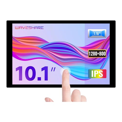 Ruarby Verbessertes 10 1-Zoll Bedienfeld Mit 1280 X IPS Für RaspberryPi4B/3B+ Kapazitives Touch Kompatibles Kapazitives Touch Display Mini Kompatibler Adapter Und USB Kabel Erforderlich von Ruarby