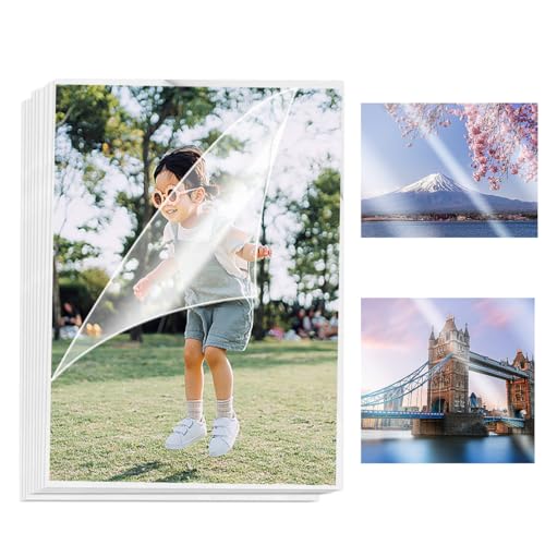 50 Stück Laminierfolien, Selbstklebende Kalt-Laminierfolien 7.3x10.5cm – Selbstlaminierende Folie für Visitenkarten, Fotos & Ausweise – Kein Gerät Notwendig für Visitenkarten Fotos Ausweise von Ruayia