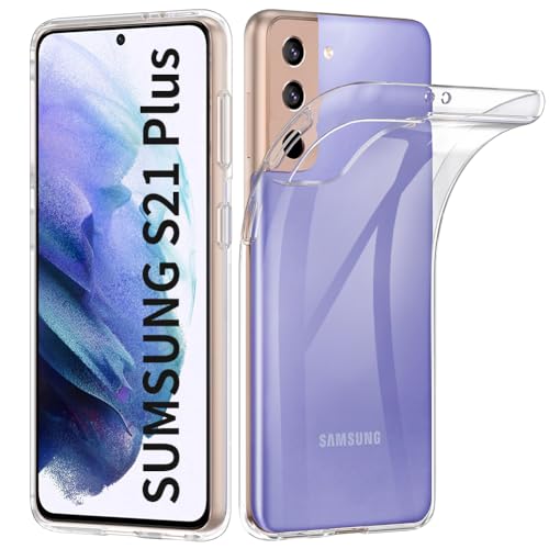 Ruayia Hülle für Samsung Galaxy S21 Plus Durchsichtig, Stoßfest Handyhülle Samsung S21 Plus Silikon, TPU Weiches Schutzhülle Transparent, Cover Nie Vergilbung Case-6,7 Zoll-Dünn Durchsichtig von Ruayia