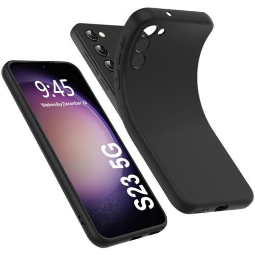 Ruayia Hülle für Samsung Galaxy S23 5G, Stoßfest Handyhülle Samsung S23 Dünn Silikon Schwarz, TPU Weiches Schutzhülle Kratzfest Cover- 6,1 Zoll-Dünn Schwarz von Ruayia