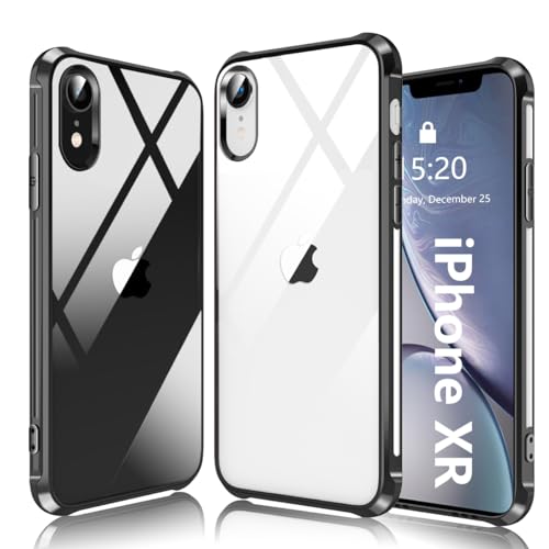 Ruayia für iPhone XR Hülle Klar, [Nie Vergilbung] Stoßfeste Kratzfeste Schutzhülle Transparent Case Dünne Weiche TPU Silikon Handyhülle iPhone XR -6,1 Zoll- Schwarz von Ruayia