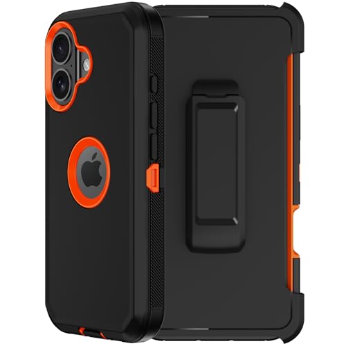 RubCase Schutzhülle für iPhone 16 Plus, Militärqualität, Fallschutz, Handyhülle mit Gürtelclip-Holster-Ständer, 2 Displayschutzfolien, robuster, stoßfester Ständer für iPhone 16 Plus, 17 cm (6,7 Zoll RubCase Schutzhülle für iPhone 16 Plus, Militärqualität, Fallschutz, Handyhülle mit Gürtelclip-Holster-Ständer, 2 Displayschutzfolien, robuster, stoßfester Ständer für iPhone 16 Plus, 17 cm (6,7 Zoll von RubCase