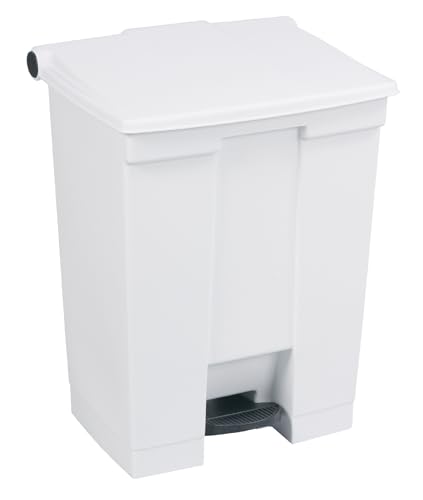 Rubbermaid Commercial Products 12 gal 68.1 Litre HDPE Step On Trash Can - White von Rubbermaid
