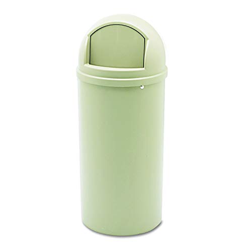 Rubbermaid Commercial Products 15 gal Polyethylene Round Marshal Classic Trash Can - Beige von Rubbermaid Commercial