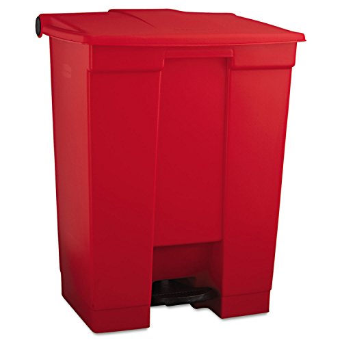 Rubbermaid Commercial Products 18 gal HDPE Step On Trash Can - Red von Rubbermaid Commercial Products